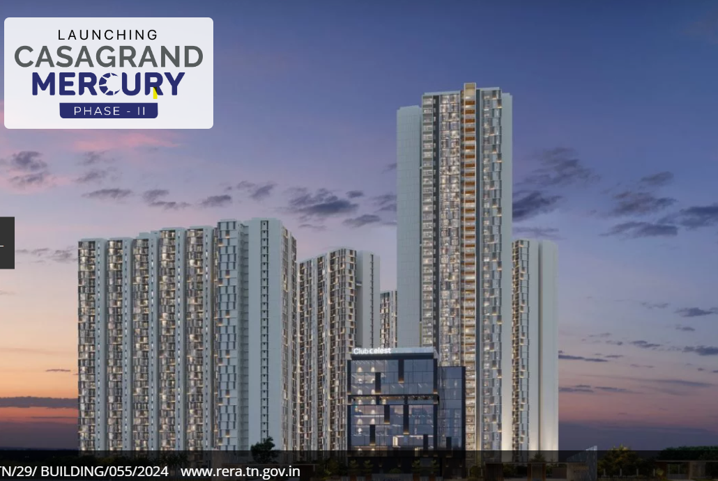 2bhk Apartment for sale at Perambur Casagrand Mercury